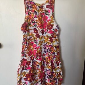 NATURAL LIFE Strapless Dress with Floral Print